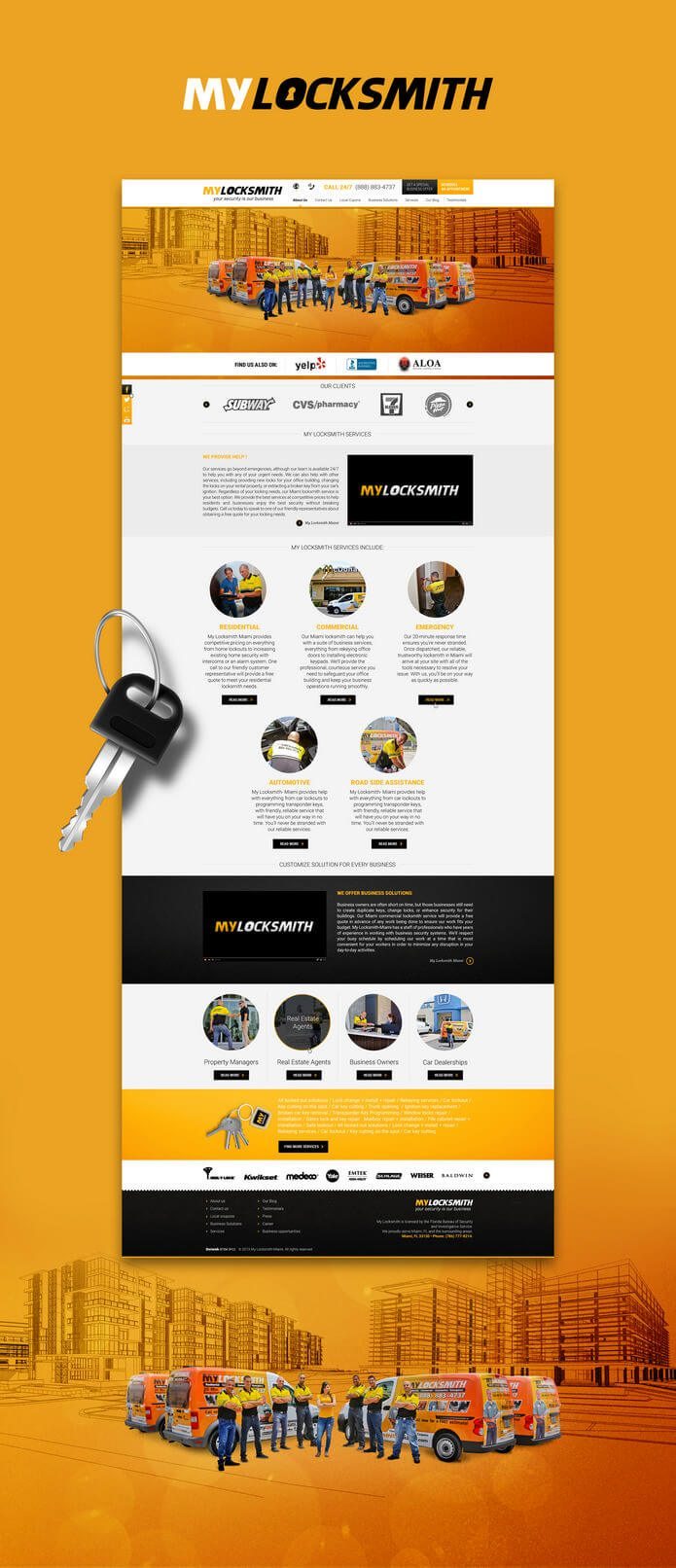 בניית אתר וורדפרס עבור MYLOCKSMITH