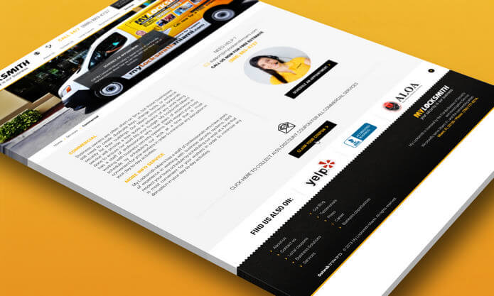 עיצוב אתר אינטרנט עבור MYLOCKSMITH