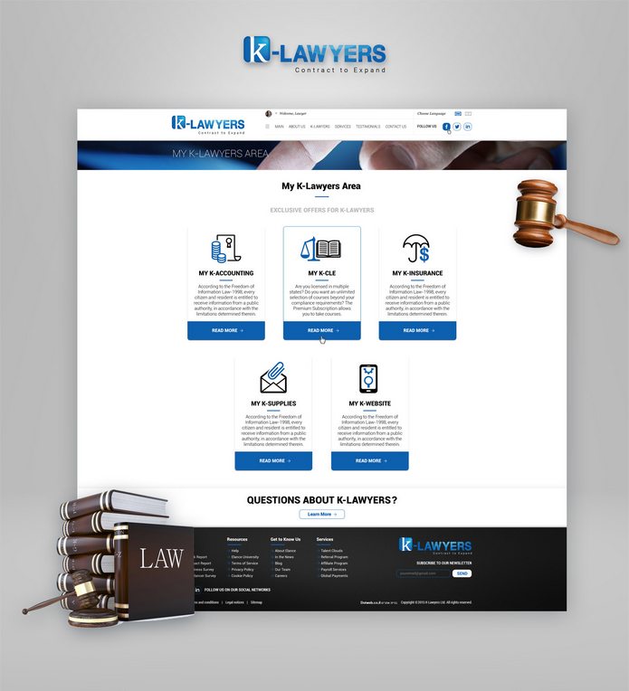 עיצוב אתר ל LAWYERS